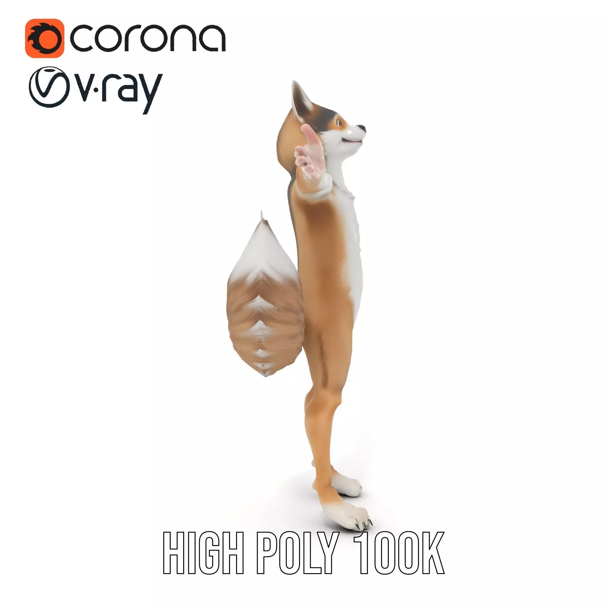 Fox Creature model pack Low-poly 3D model_29