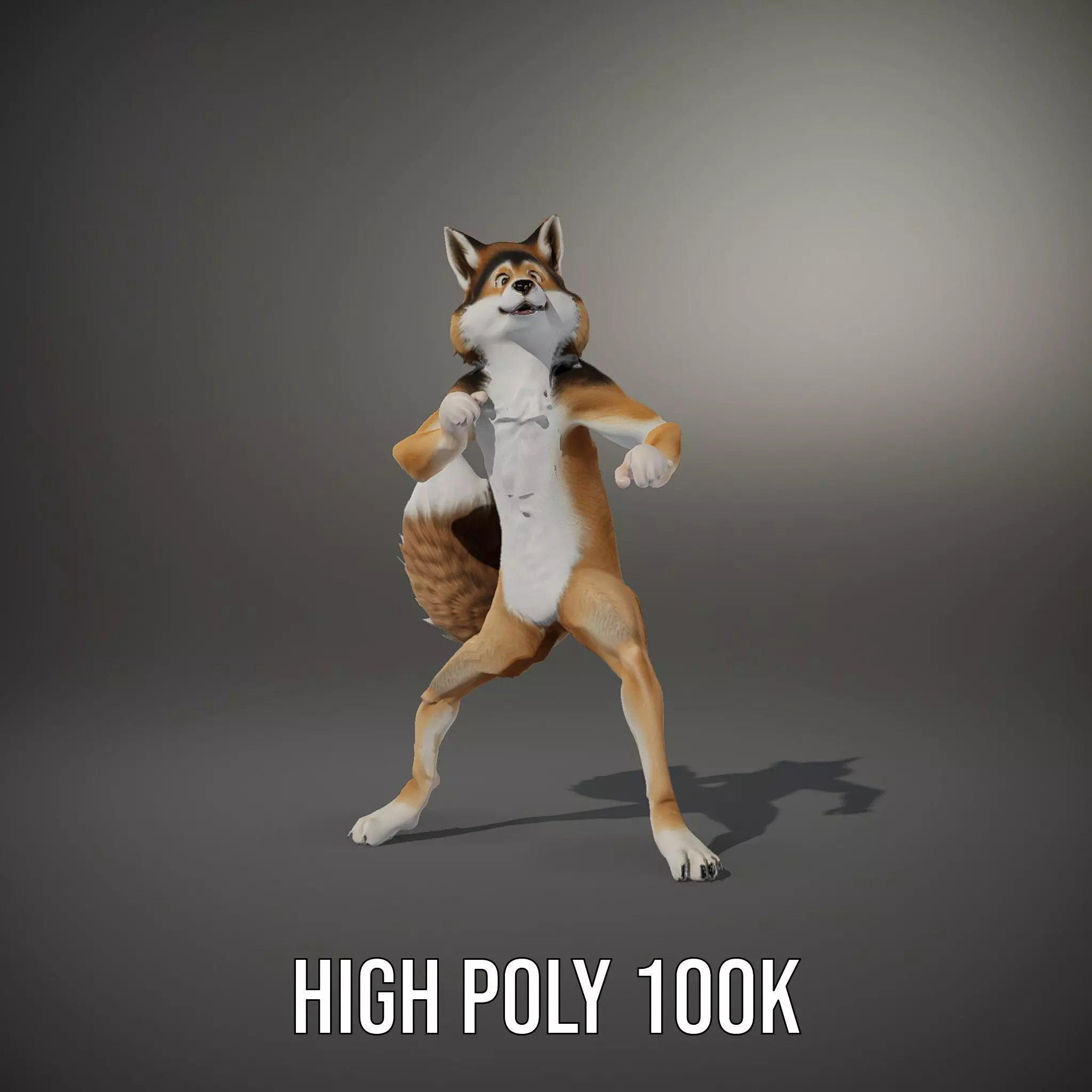 Fox Creature model pack Low-poly 3D model_9