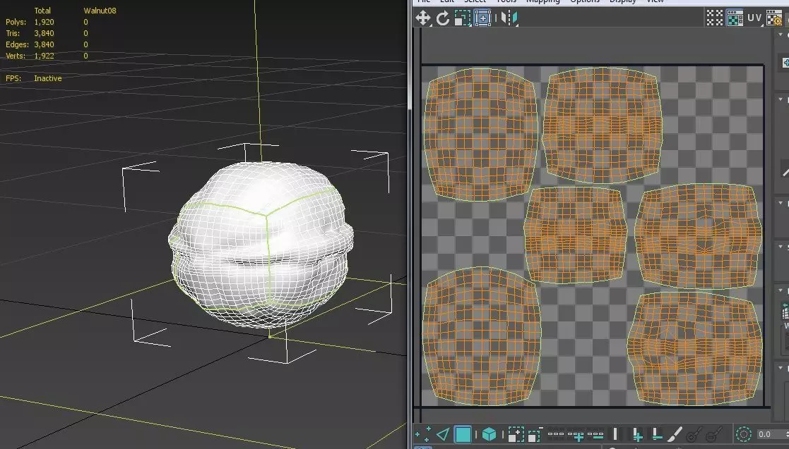 Walnut M08 Low-poly 3D model_3