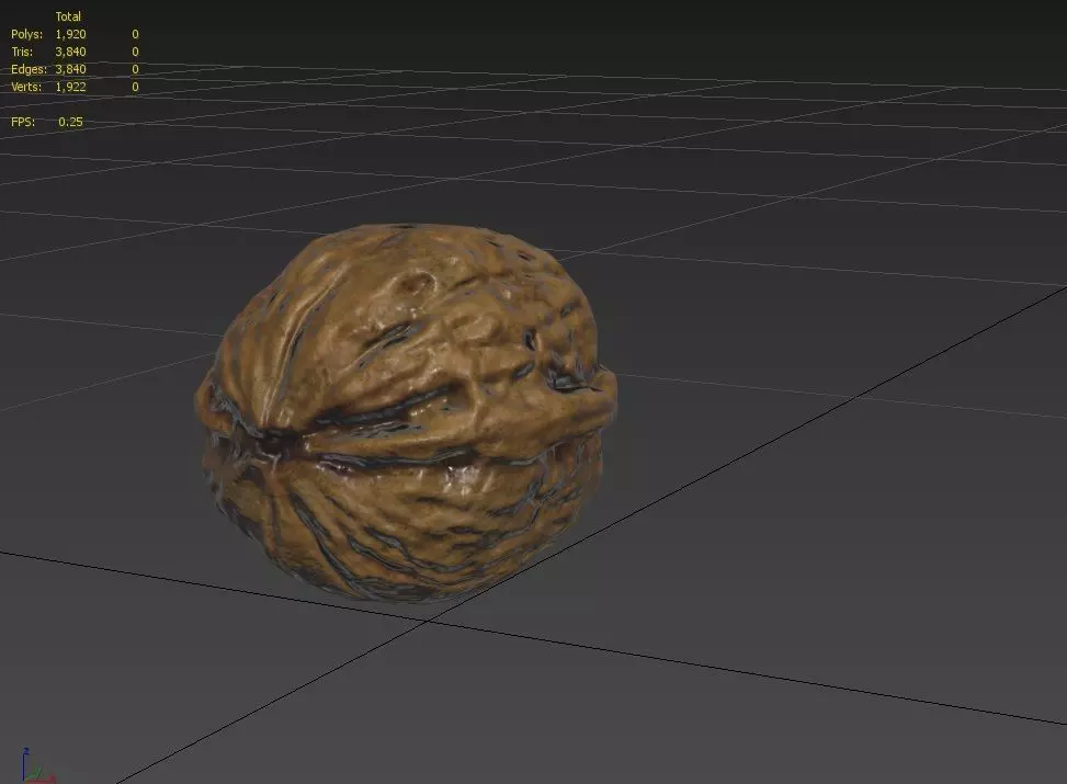 Walnut M08 Low-poly 3D model_2