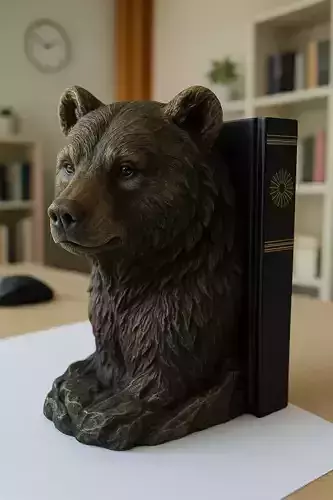 Bear Statue Book Holder 3D print model 3D print model