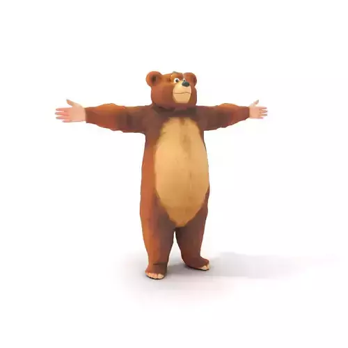 Cartoon Bear Texture model pack Low-poly 3D model