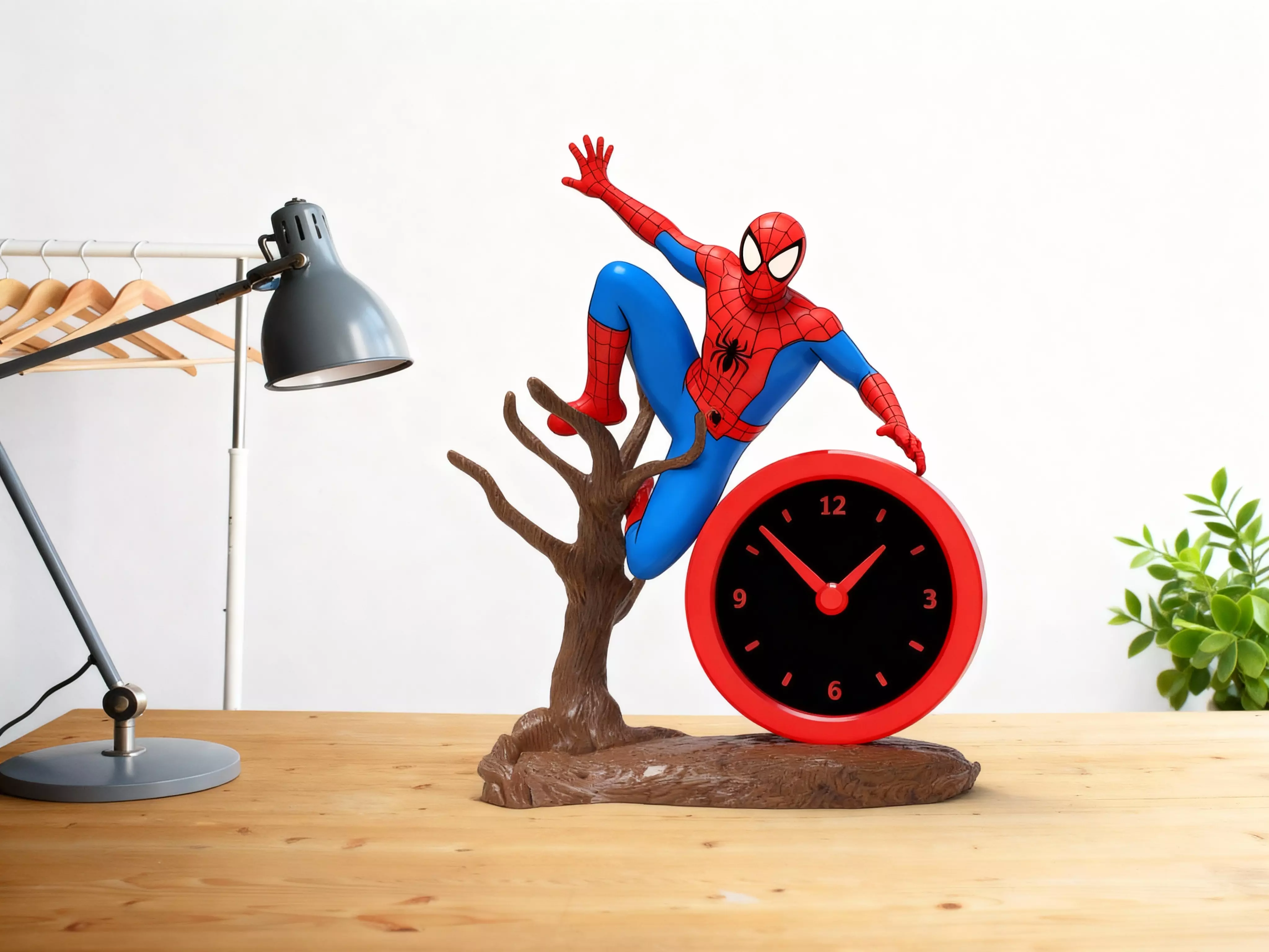 Spider Man desk clock 3D print model