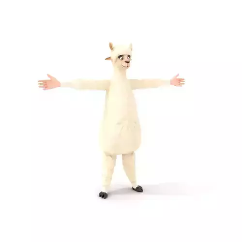 Playful Llama Character model pack Low-poly 3D model