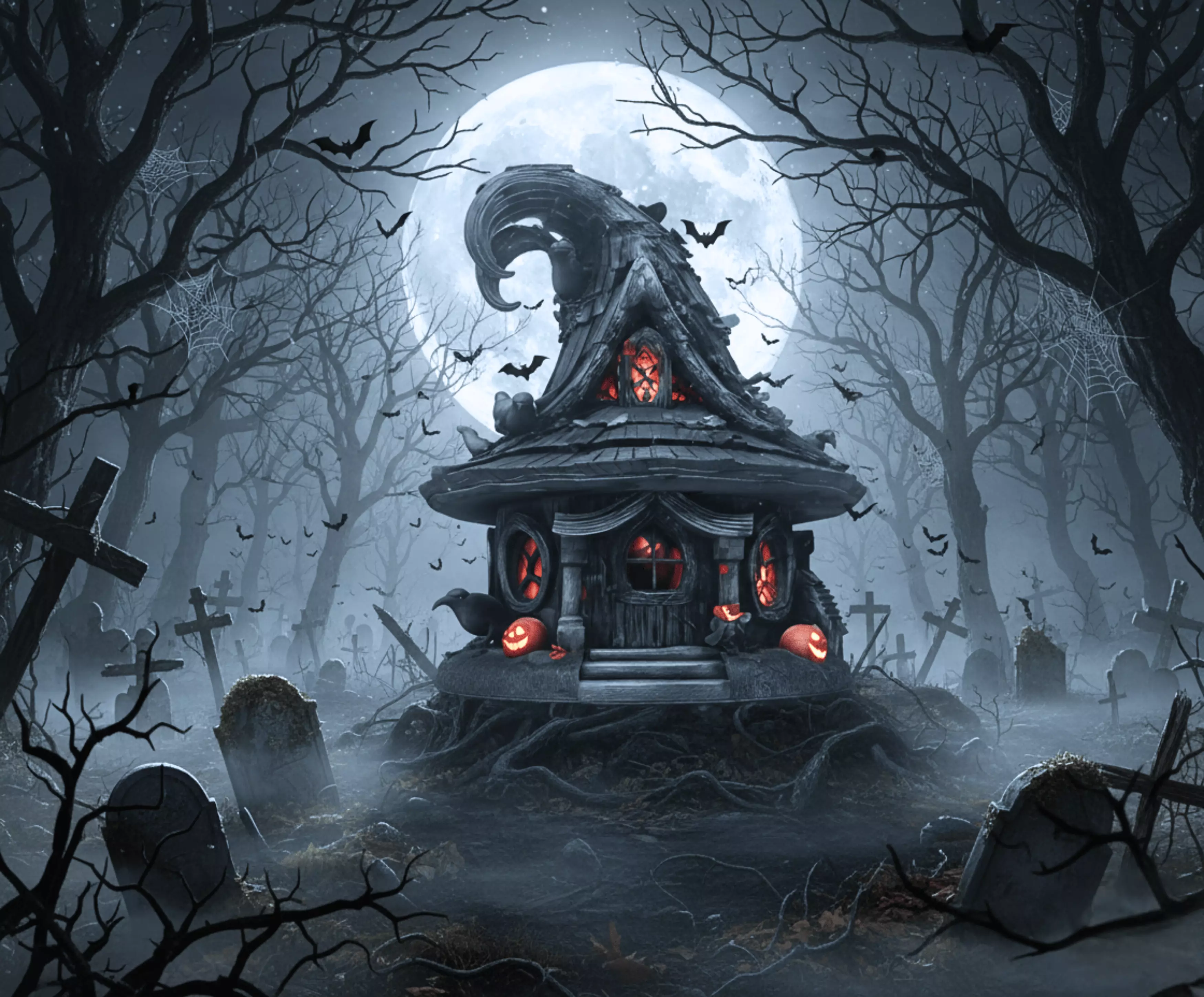 Witch Fairy House Cottage 3D STL Print File 3D print model_11