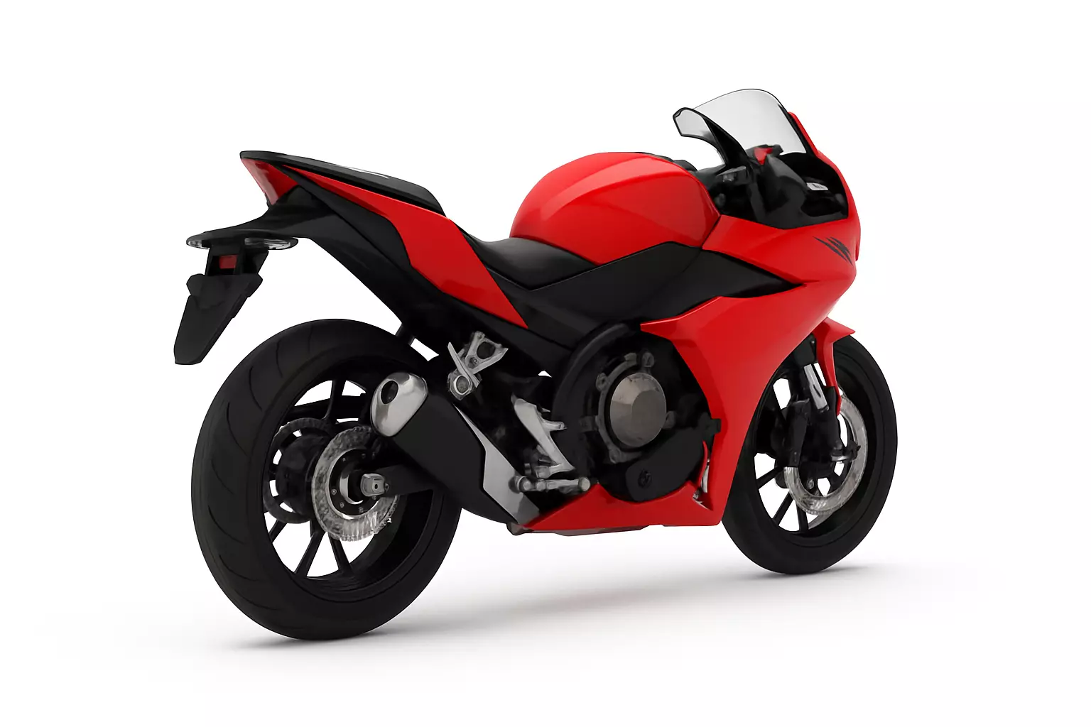 Low Poly and Mid Poly Sport Motorcycle 3D Model Game Ready Asset Free low-poly 3D model_1