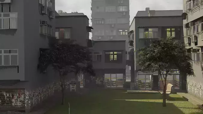 Large Urban City 3D model 5