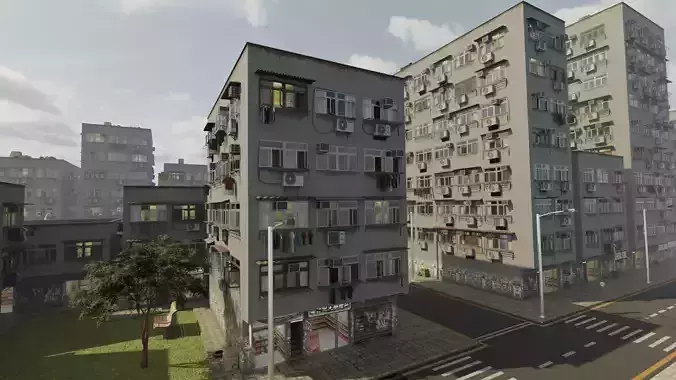 Large Urban City 3D model 3