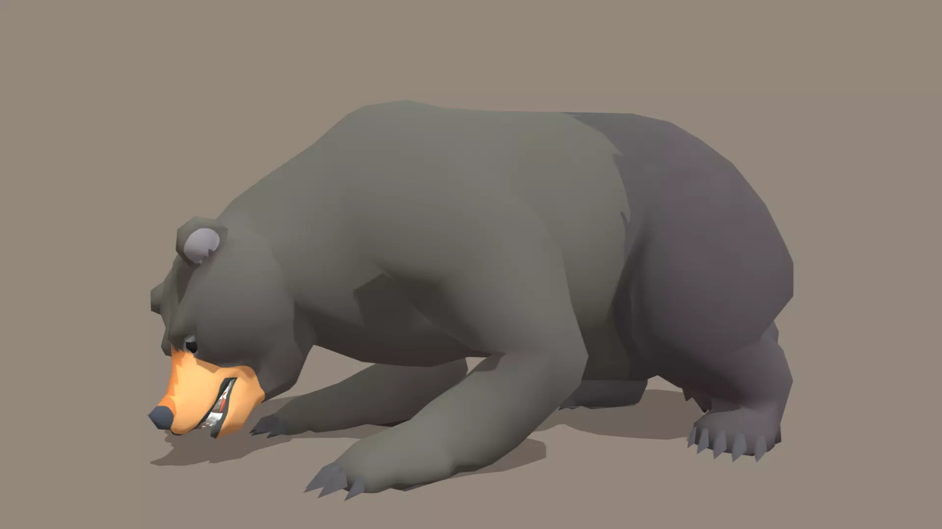 Bear - Animated Low-poly 3D model_0