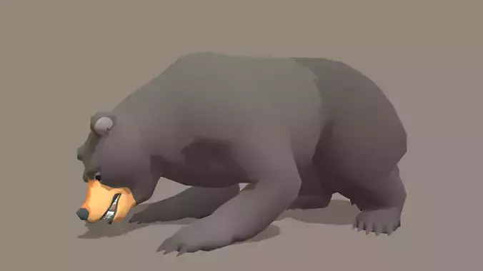 Bear - Animated Low-poly 3D model Bear - Animated Low-poly 3D model