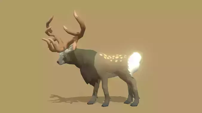 Deer - Animated Low-poly 3D model Deer - Animated Low-poly 3D model