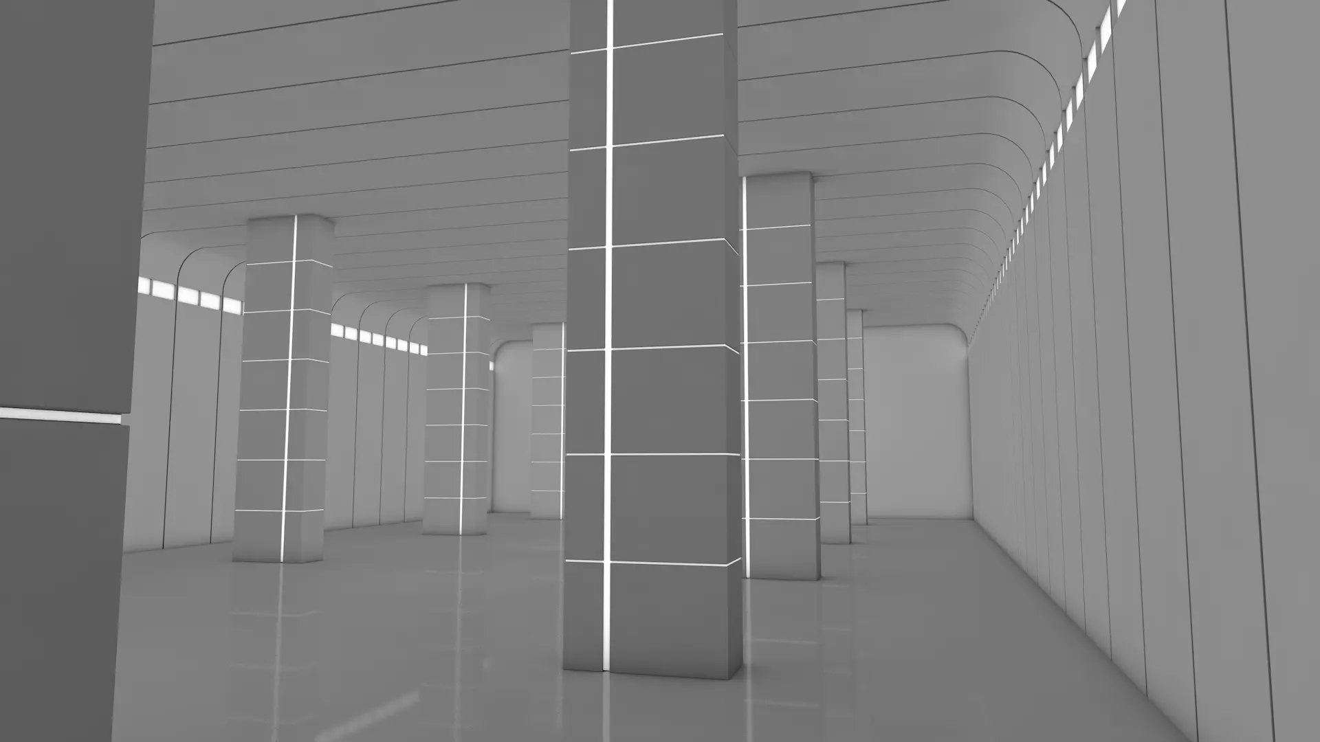 Sci Fi Warehouse 3D model_2
