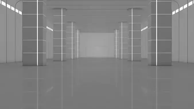 Sci Fi Warehouse 3D model Sci Fi Warehouse 3D model