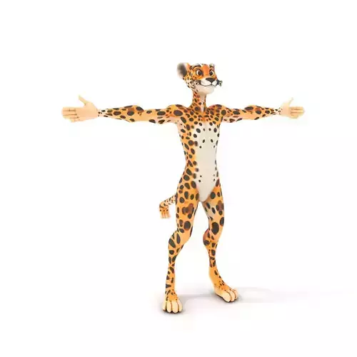 Artistic Cheetah model pack Low-poly 3D model