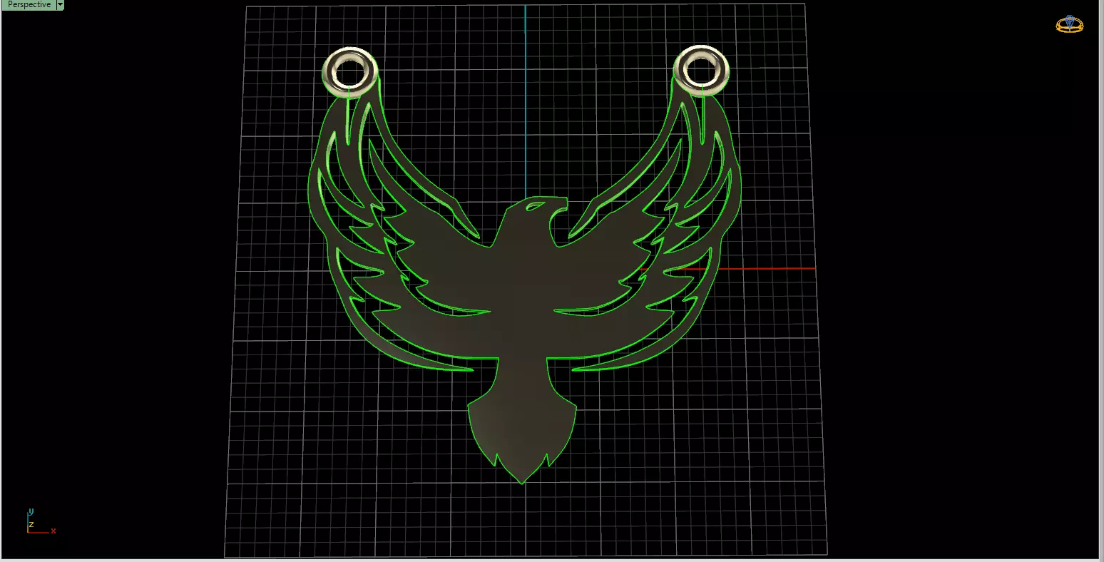 The Majestic Eagle Pendant CAD File Item 24 3D print model_7