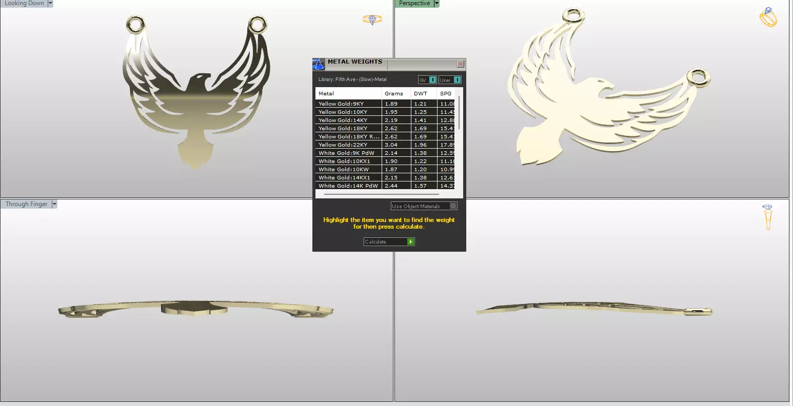 The Majestic Eagle Pendant CAD File Item 24 3D print model_2