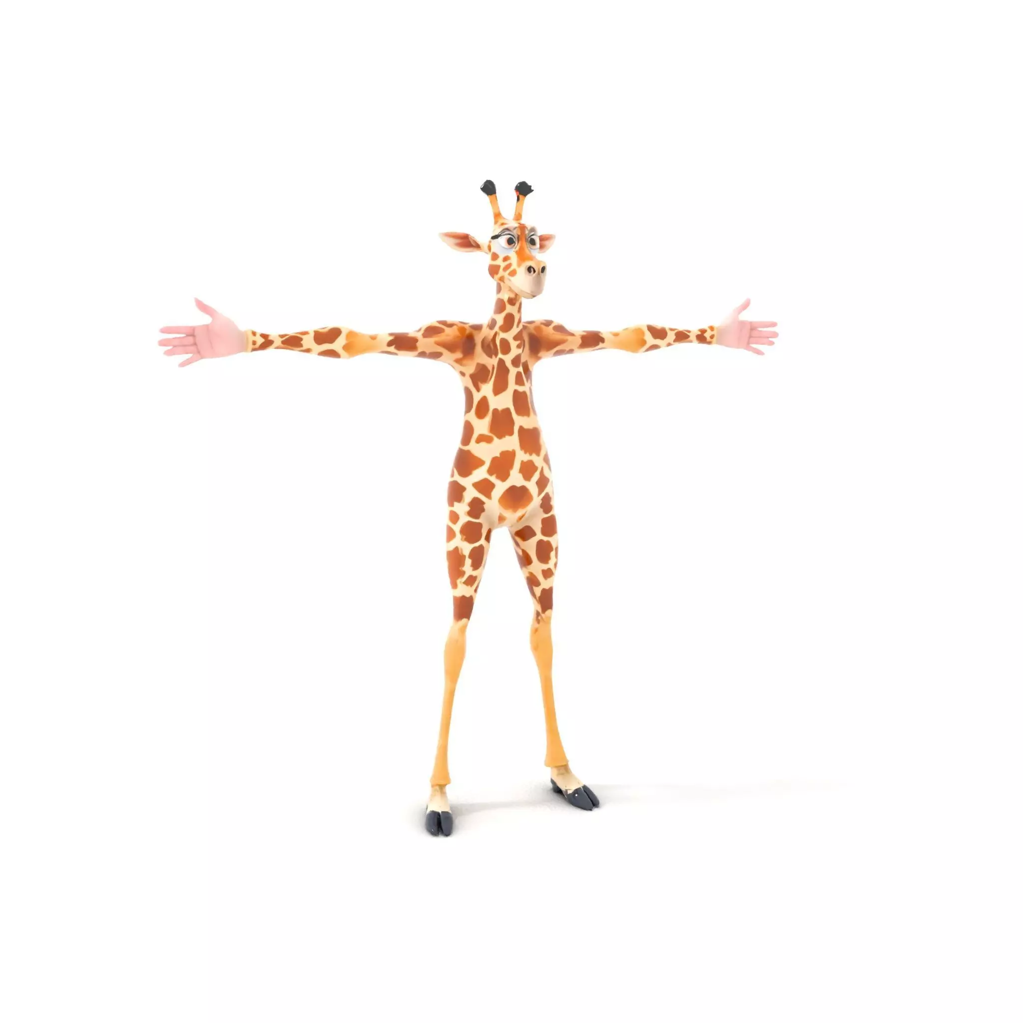 Cartoon Giraffe Character model pack Low-poly 3D model_7
