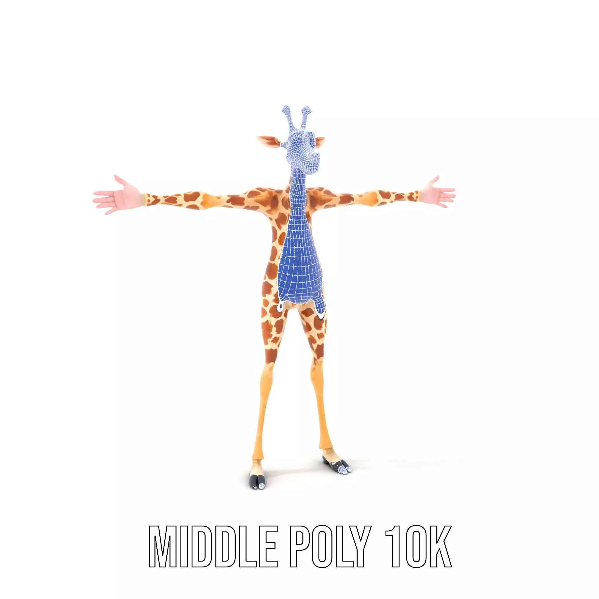 Cartoon Giraffe Character model pack Low-poly 3D model_17