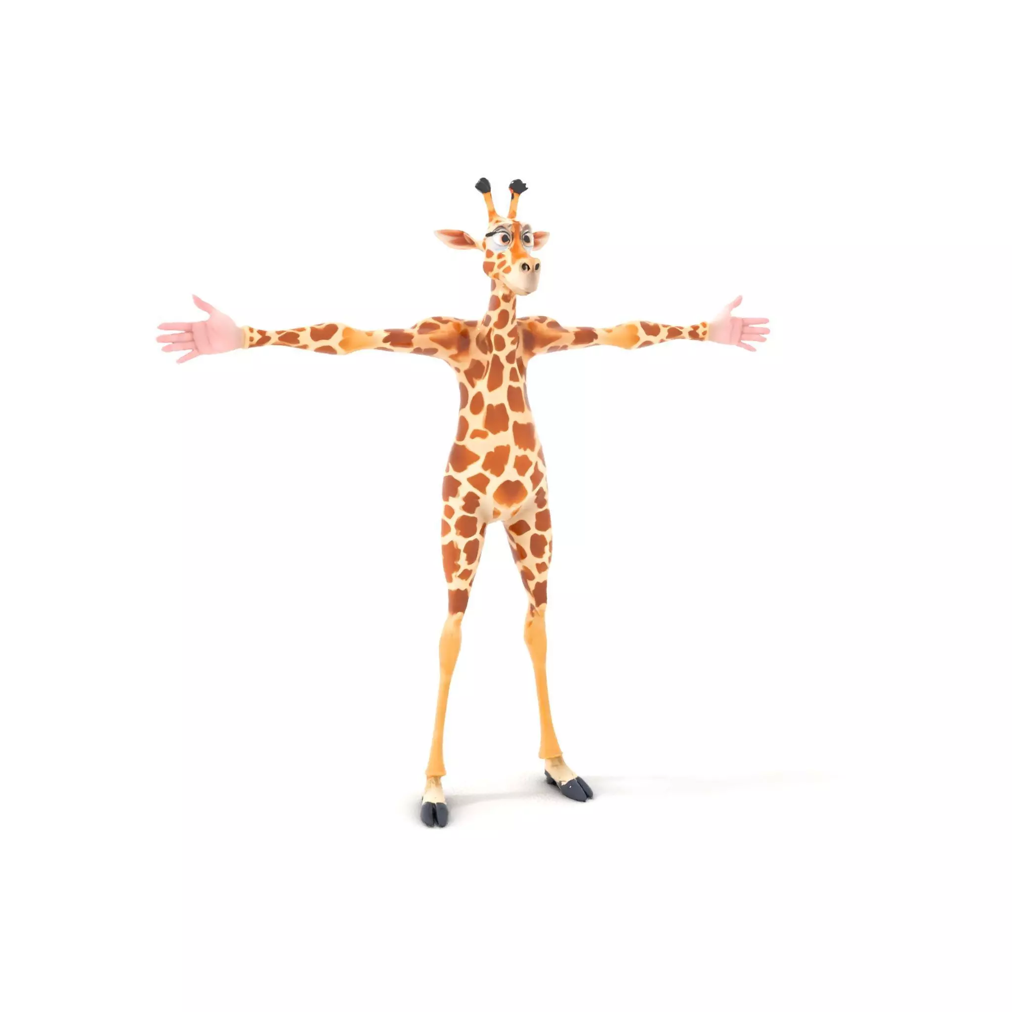 Cartoon Giraffe Character model pack Low-poly 3D model_0