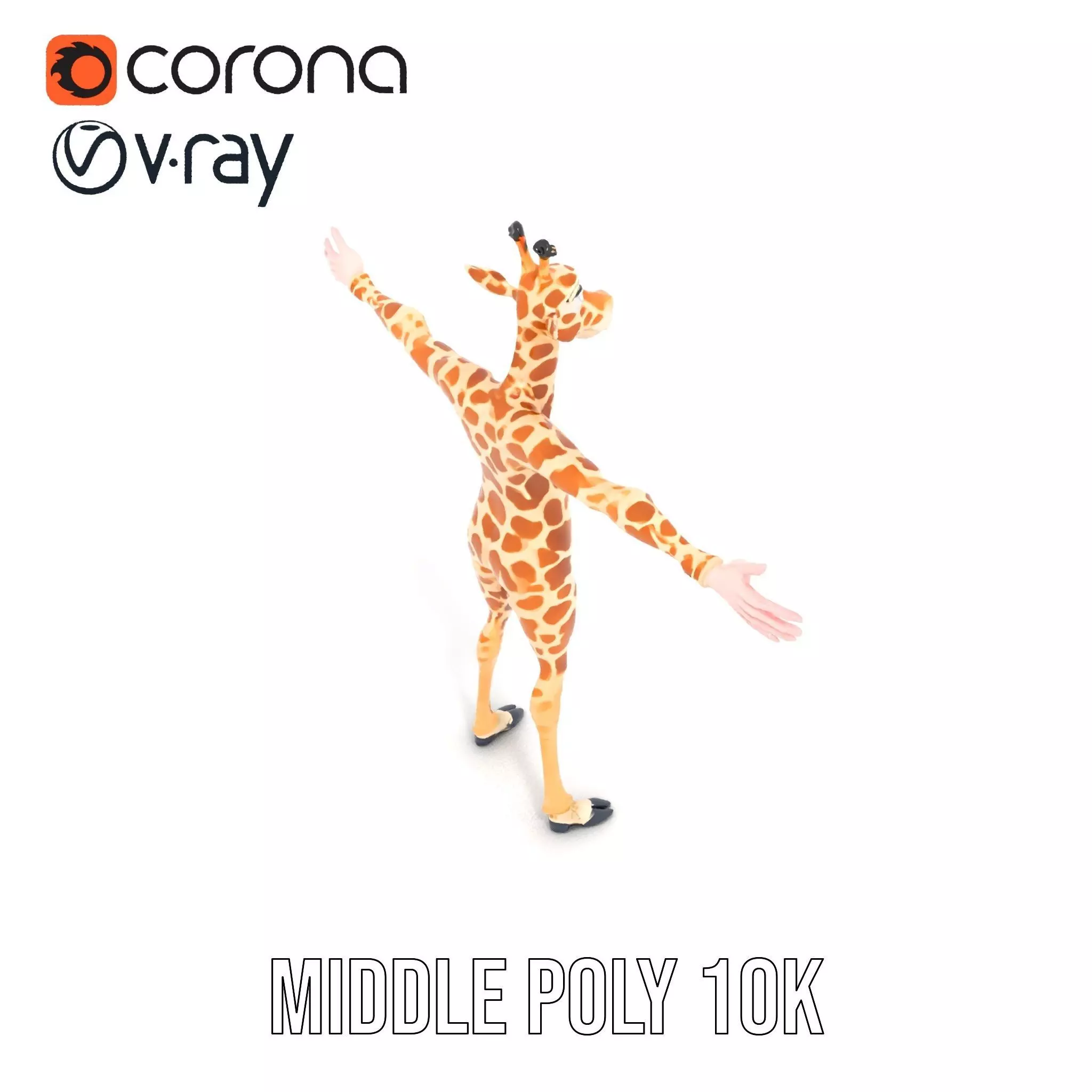 Cartoon Giraffe Character model pack Low-poly 3D model_12
