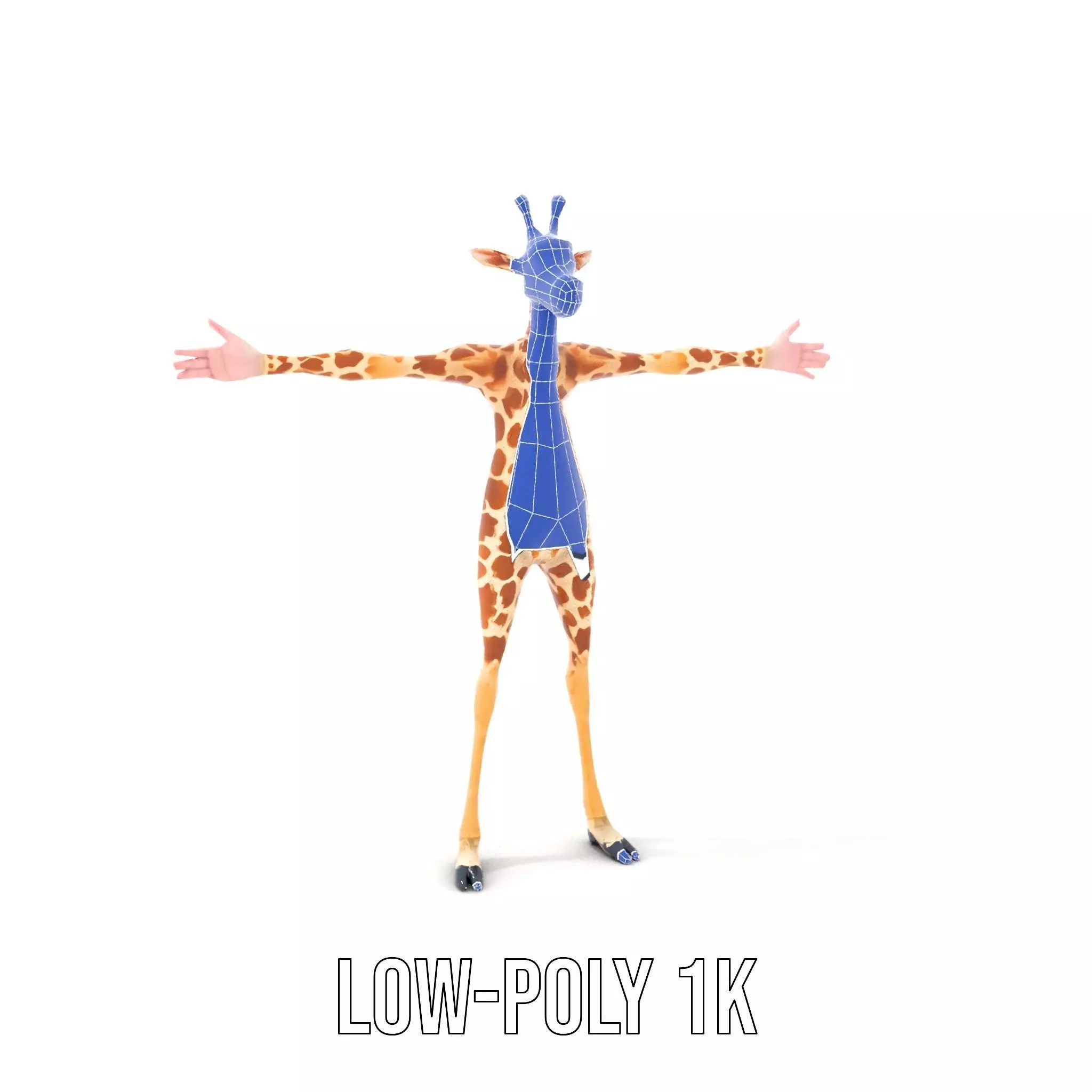 Cartoon Giraffe Character model pack Low-poly 3D model_13