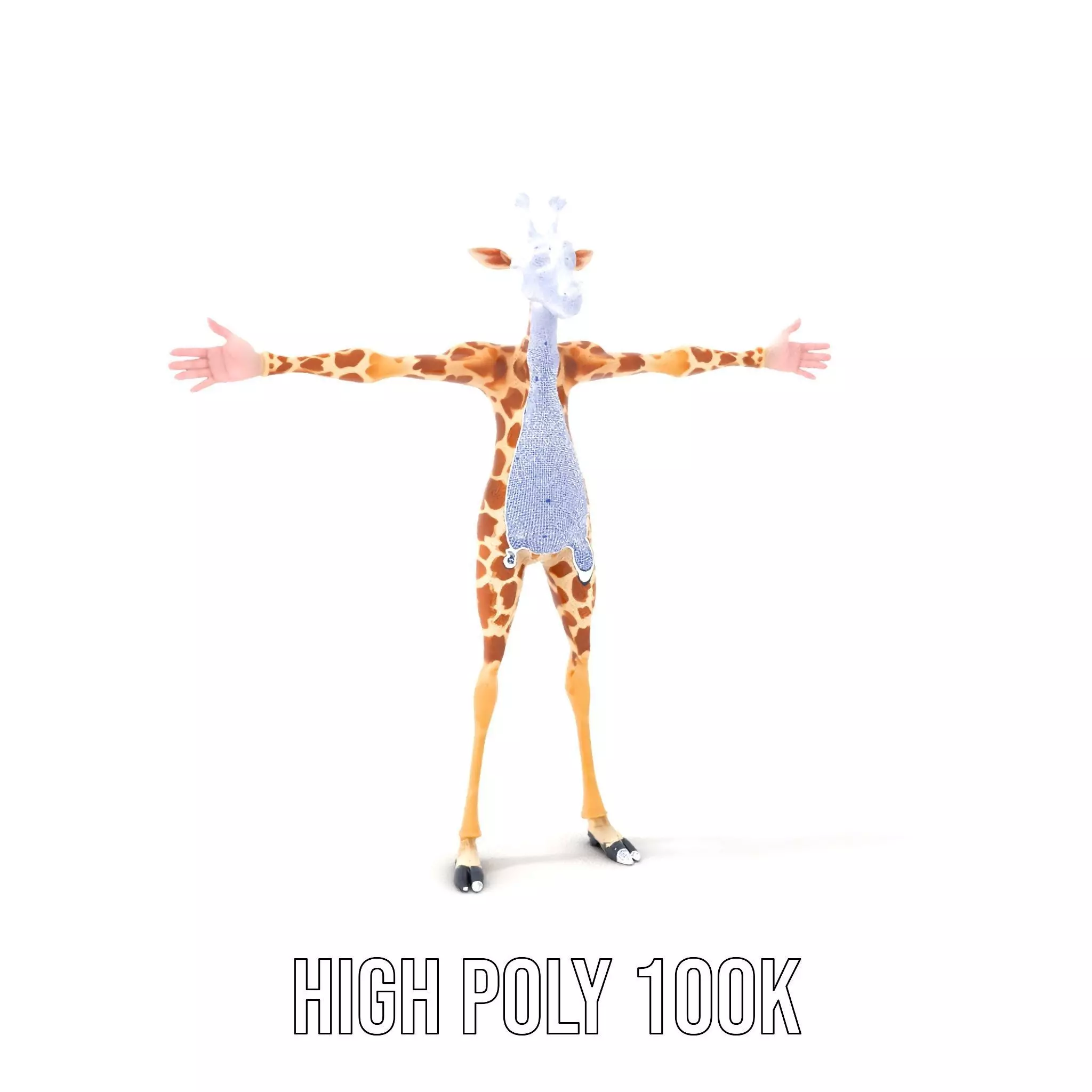 Cartoon Giraffe Character model pack Low-poly 3D model_5