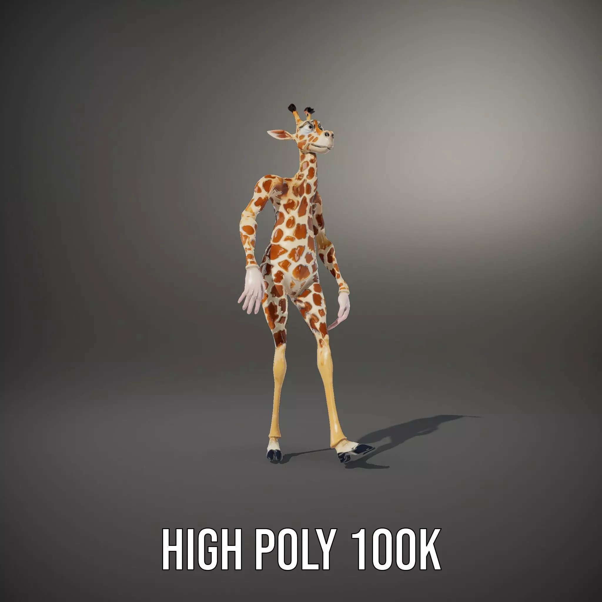 Cartoon Giraffe Character model pack Low-poly 3D model_11