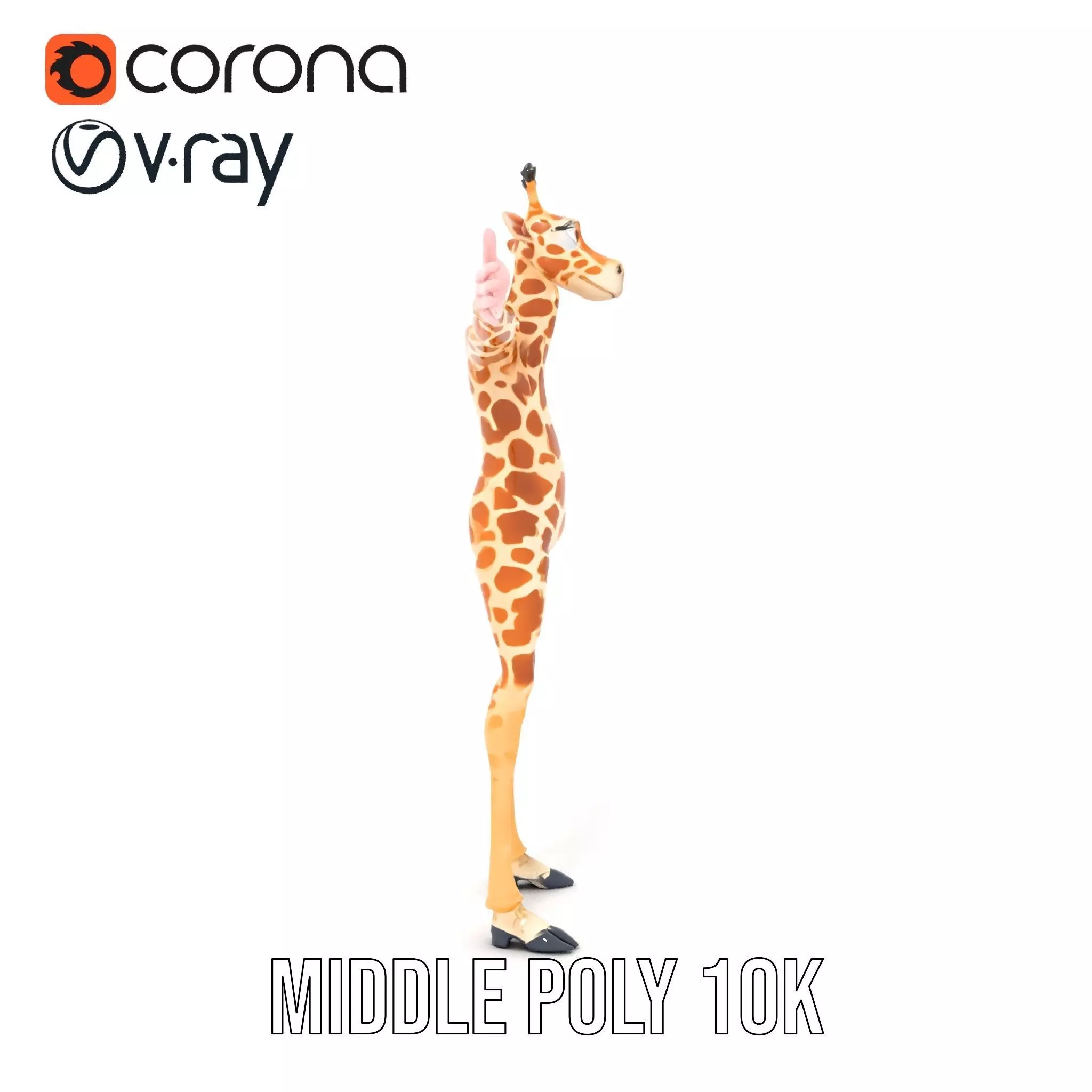 Cartoon Giraffe Character model pack Low-poly 3D model_14