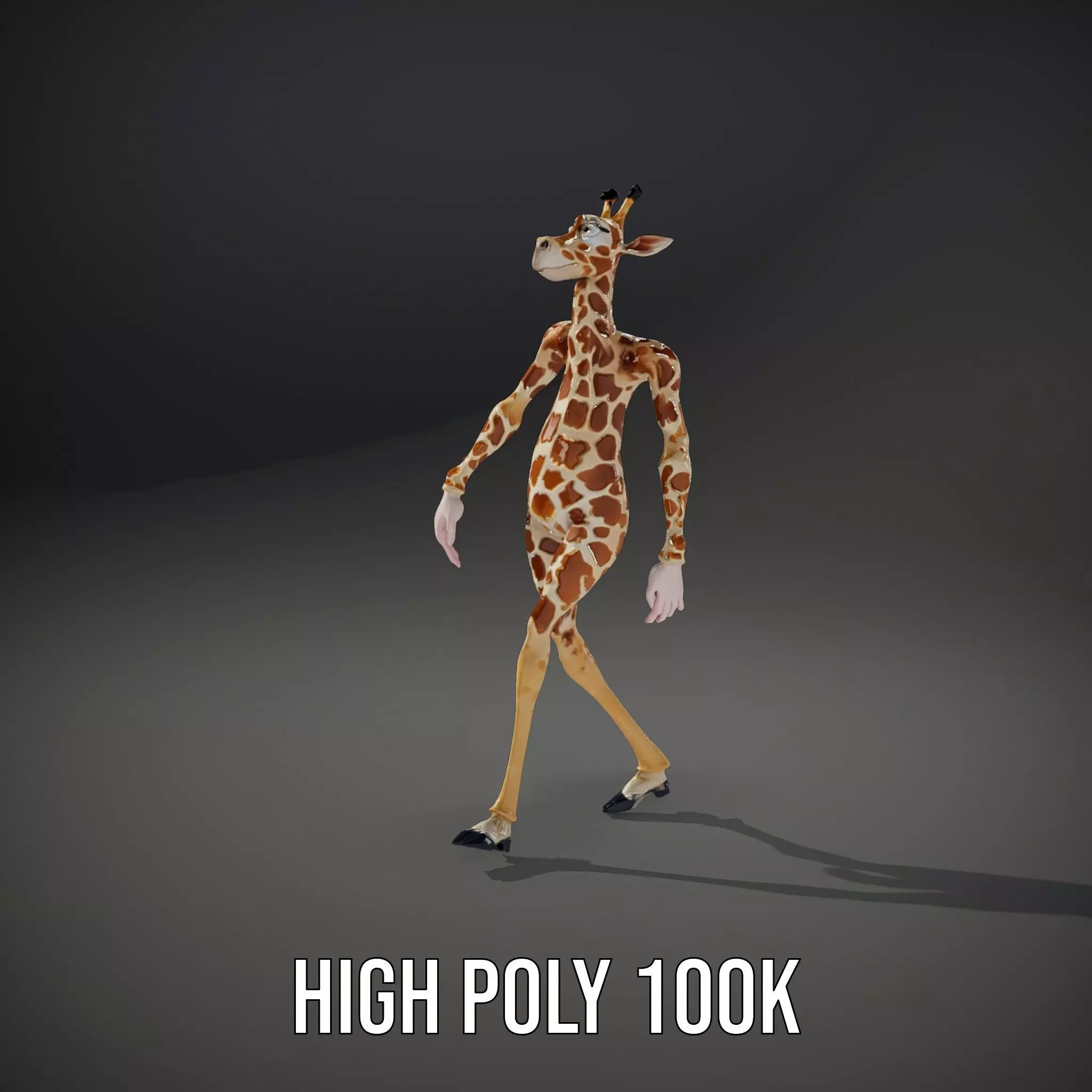 Cartoon Giraffe Character model pack Low-poly 3D model_9