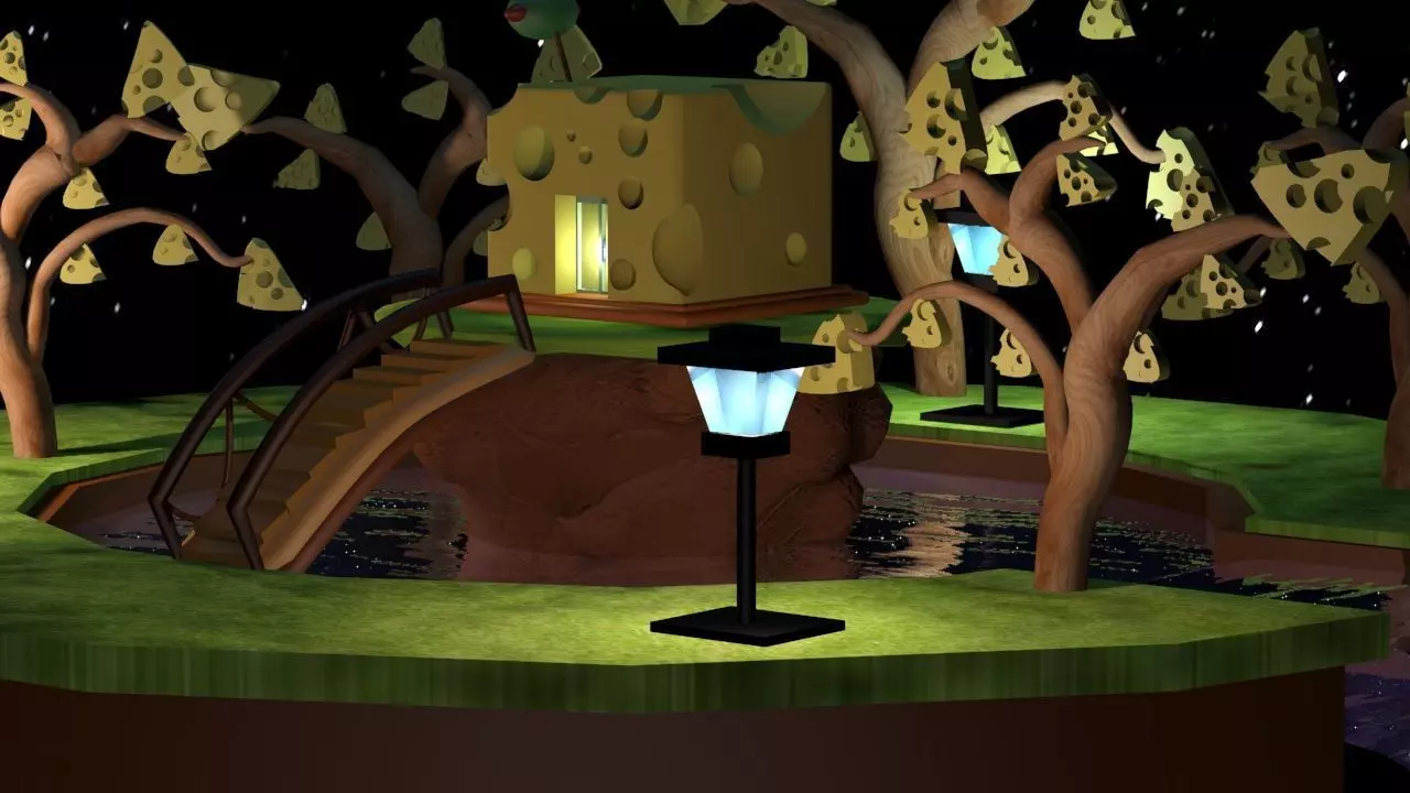 cheese land 3D model_6