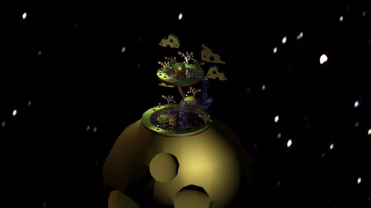cheese land 3D model_2
