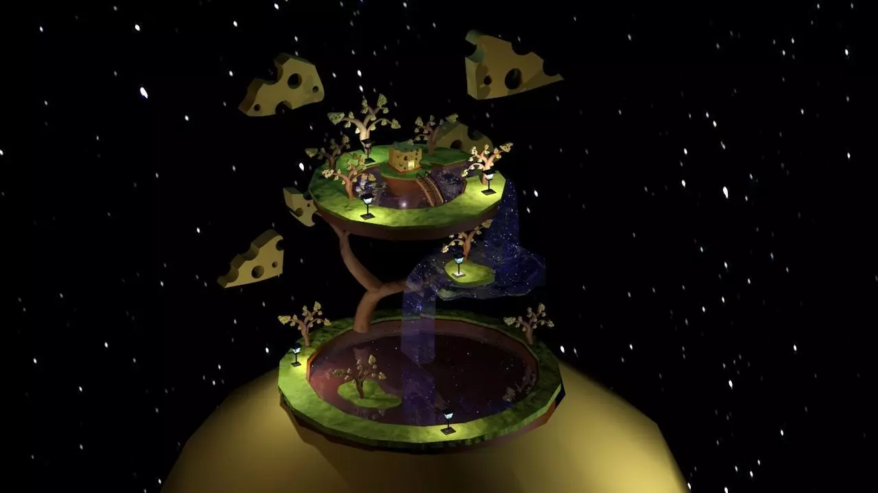cheese land 3D model_4
