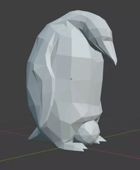 Low-Poly Penguin 3D print model_2
