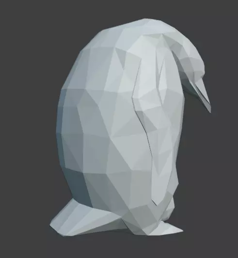 Low-Poly Penguin 3D print model_3