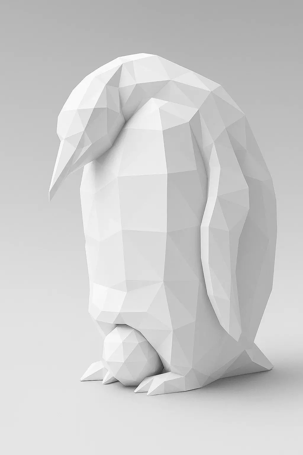 Low-Poly Penguin 3D print model_0