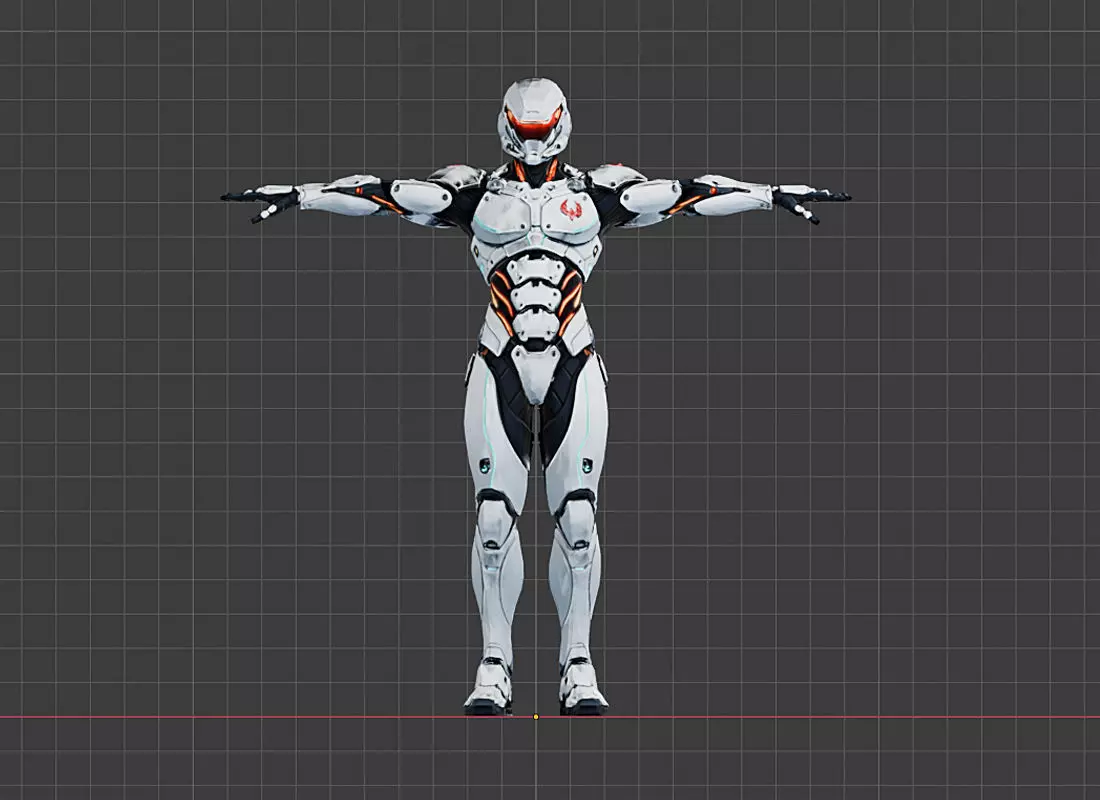 Future Soldier Game Ready lowpoly 3d model Low-poly 3D model_1