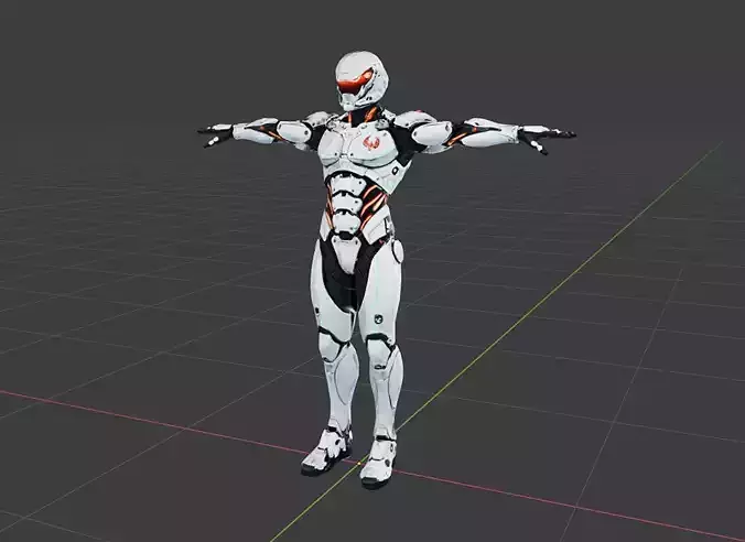 Future Soldier Game Ready lowpoly 3d model Low-poly 3D model