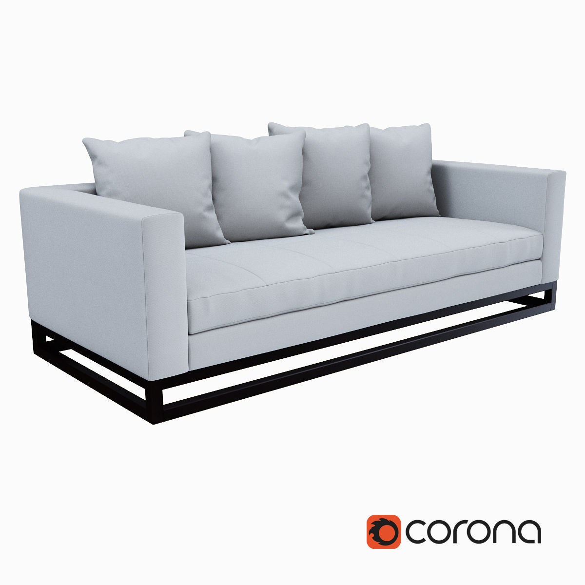 West Elm Sofa collection 3D model_31