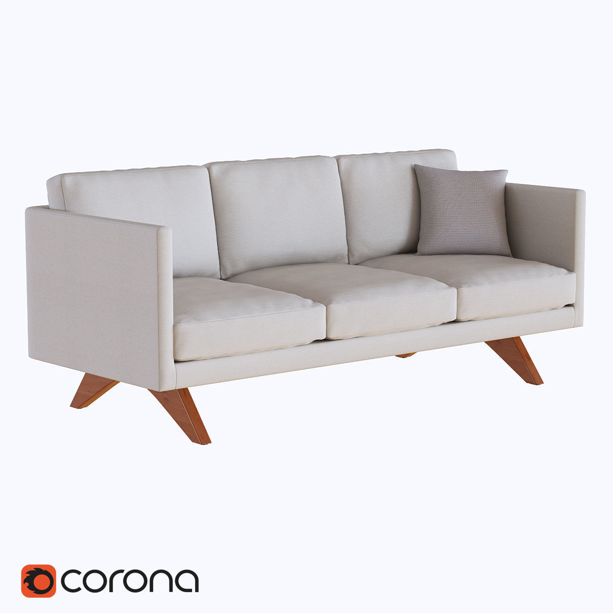 West Elm Sofa collection 3D model_7