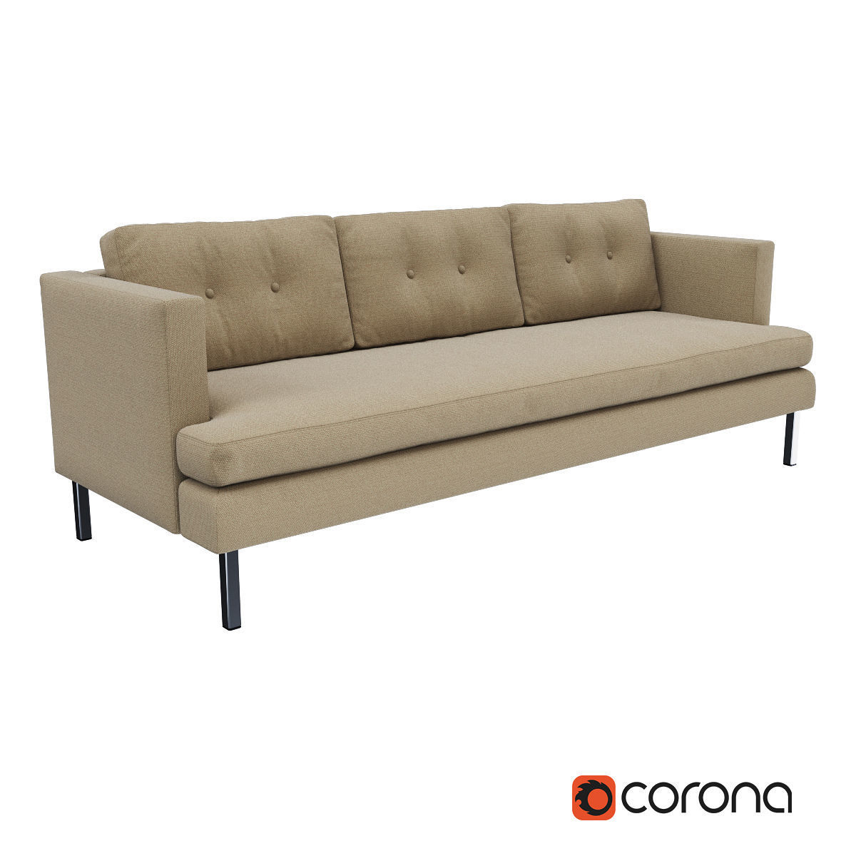 West Elm Sofa collection 3D model_19