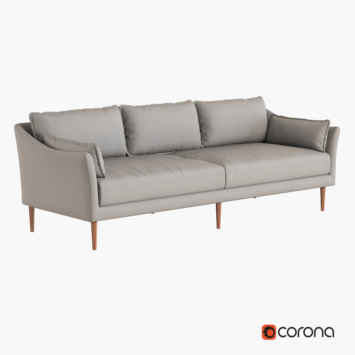 West Elm Sofa collection 3D model_2