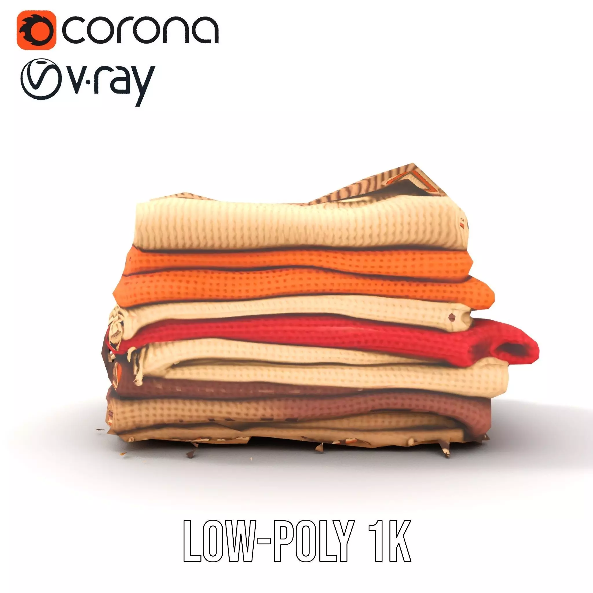 Cozy Woven Blanket model pack Low-poly 3D model_13