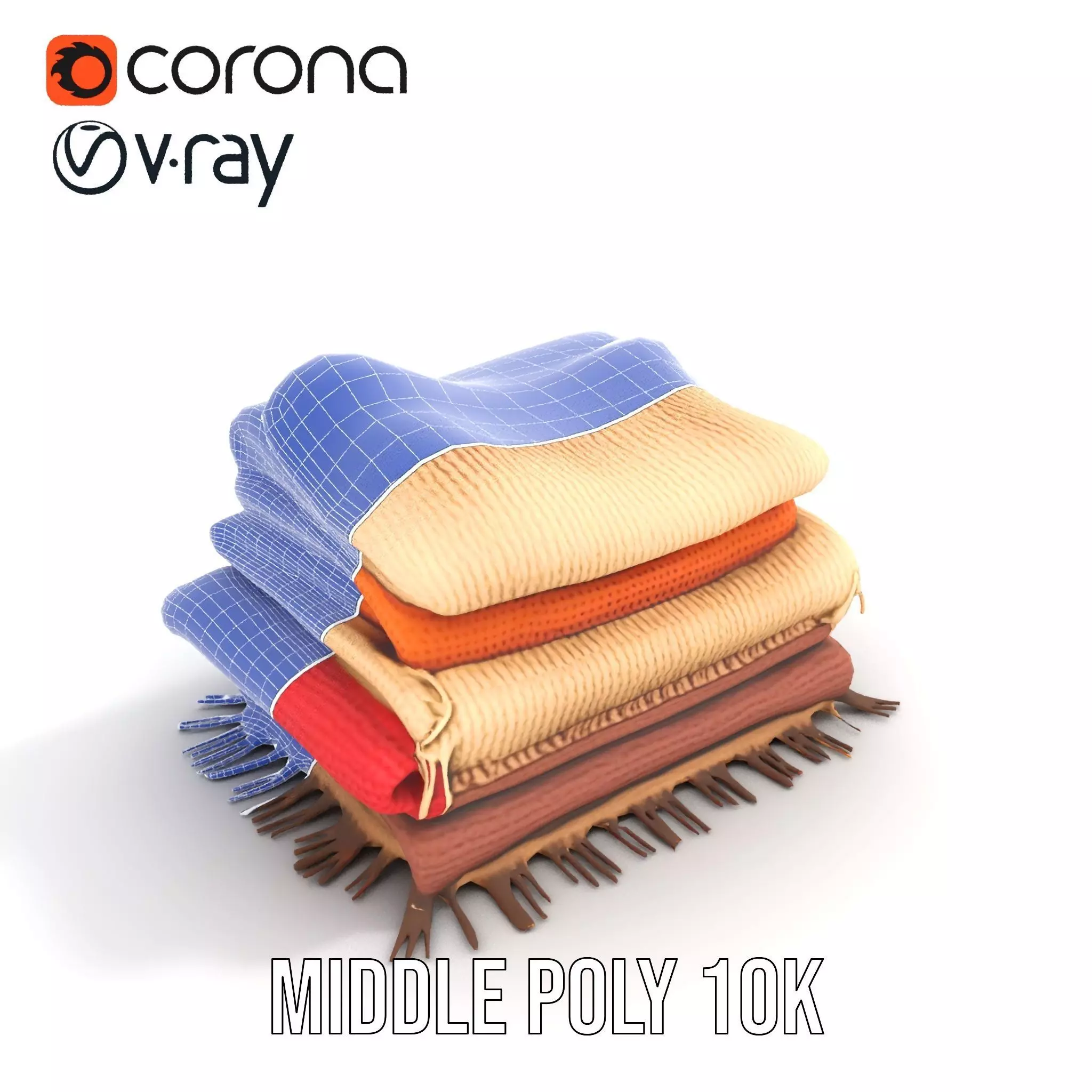 Cozy Woven Blanket model pack Low-poly 3D model_19