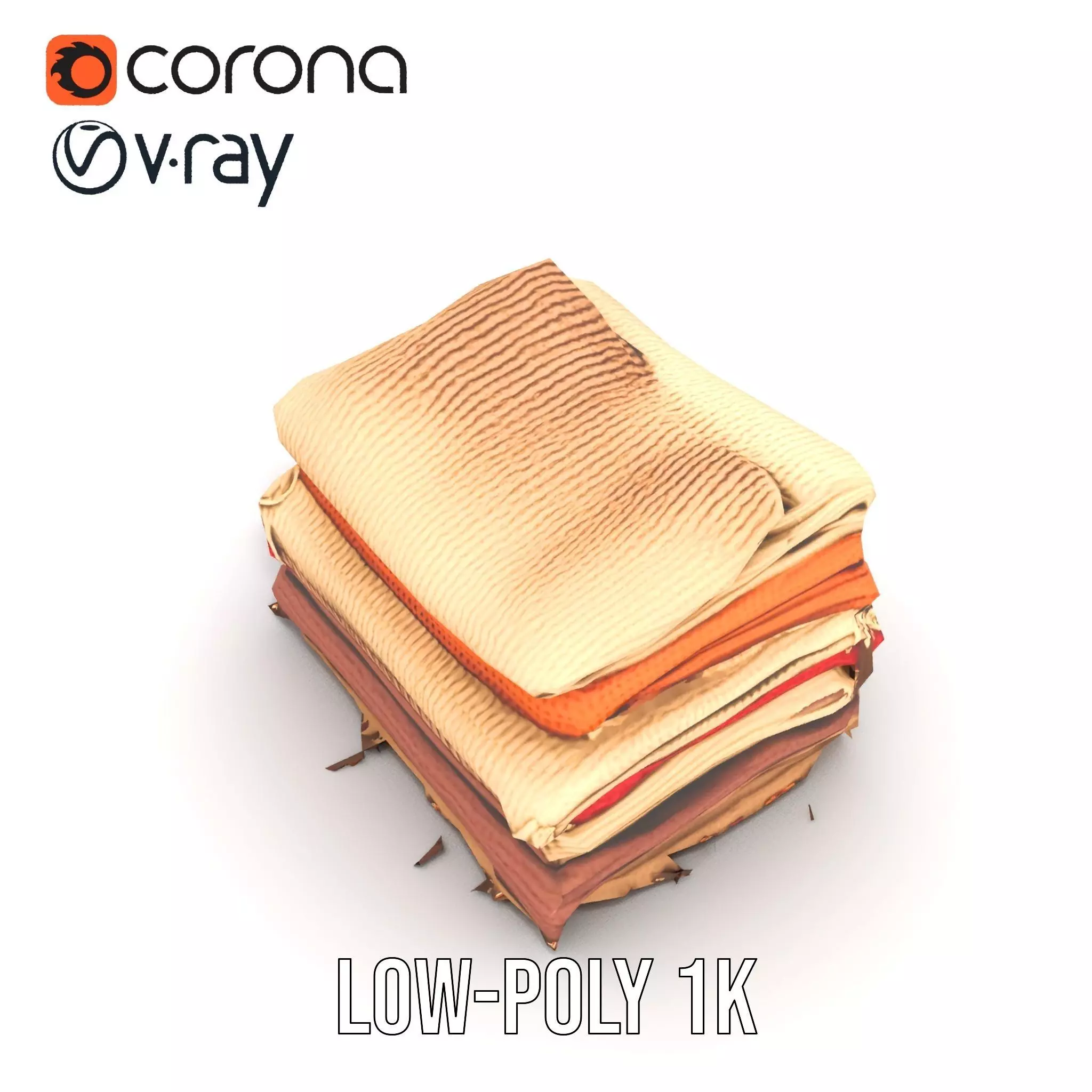 Cozy Woven Blanket model pack Low-poly 3D model_17