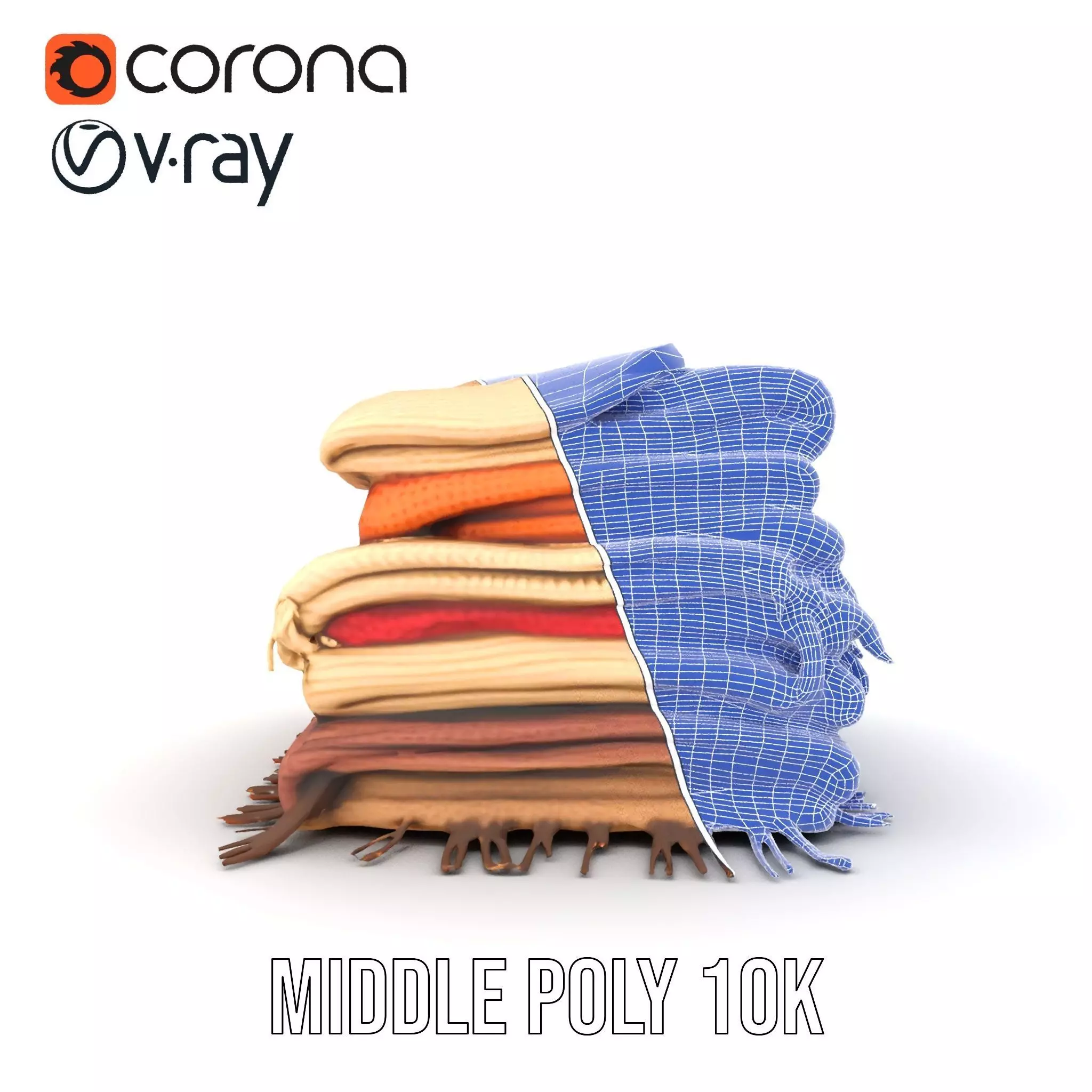 Cozy Woven Blanket model pack Low-poly 3D model_31