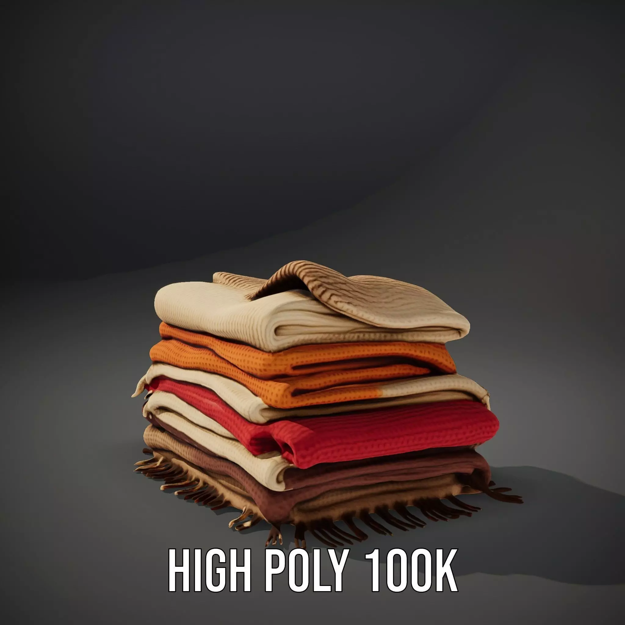 Cozy Woven Blanket model pack Low-poly 3D model_11