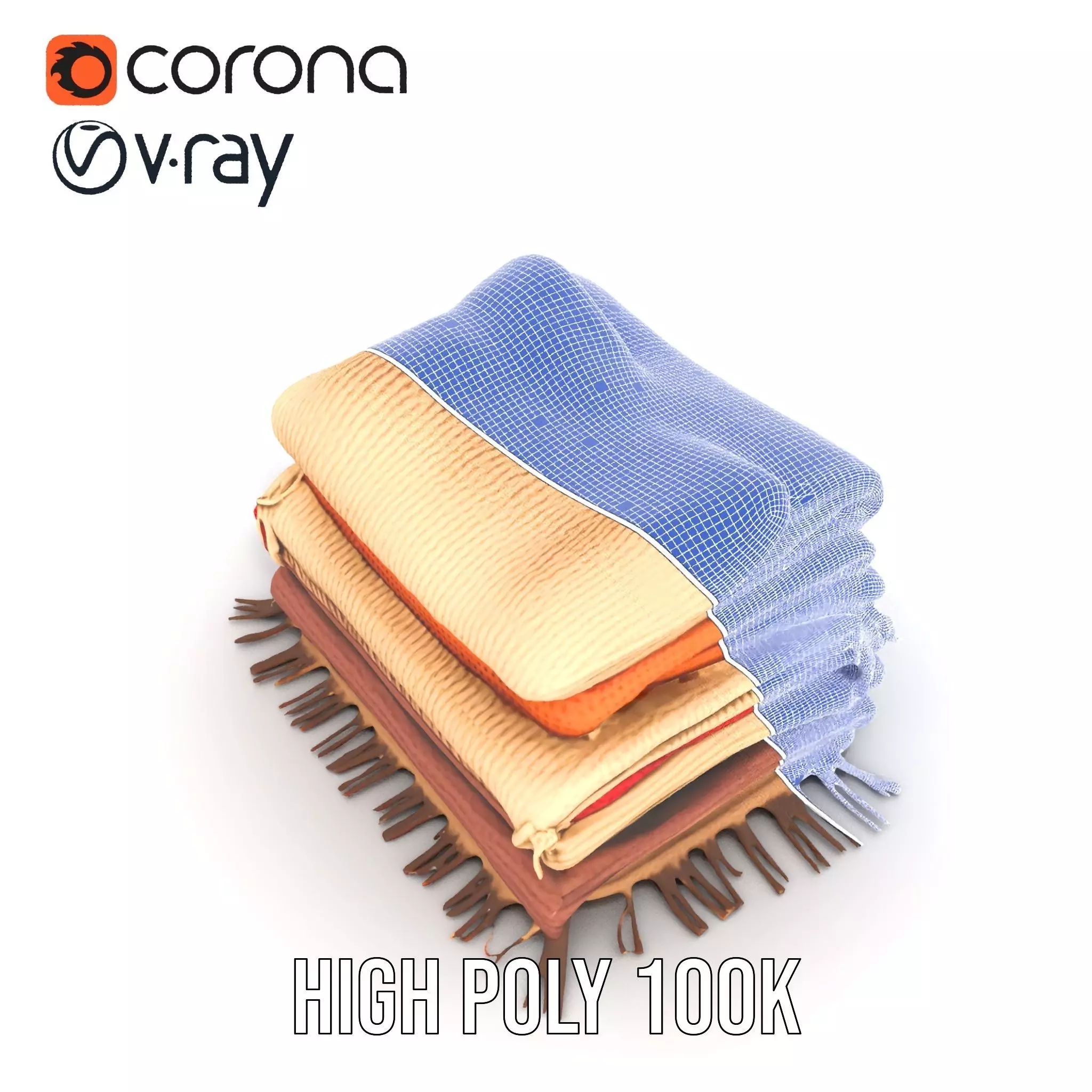 Cozy Woven Blanket model pack Low-poly 3D model_34