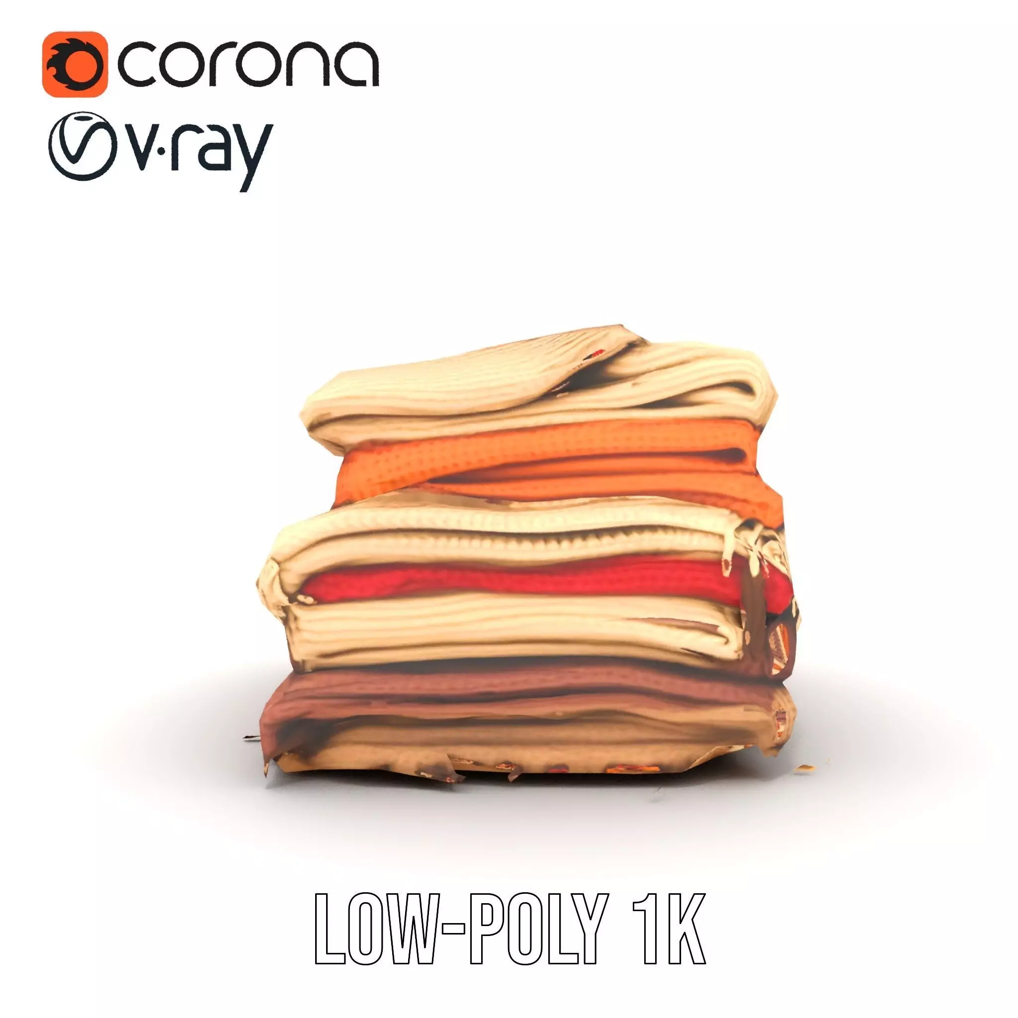 Cozy Woven Blanket model pack Low-poly 3D model_10