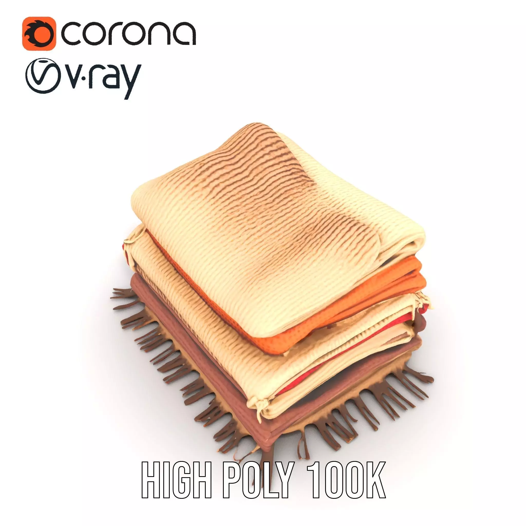 Cozy Woven Blanket model pack Low-poly 3D model_21