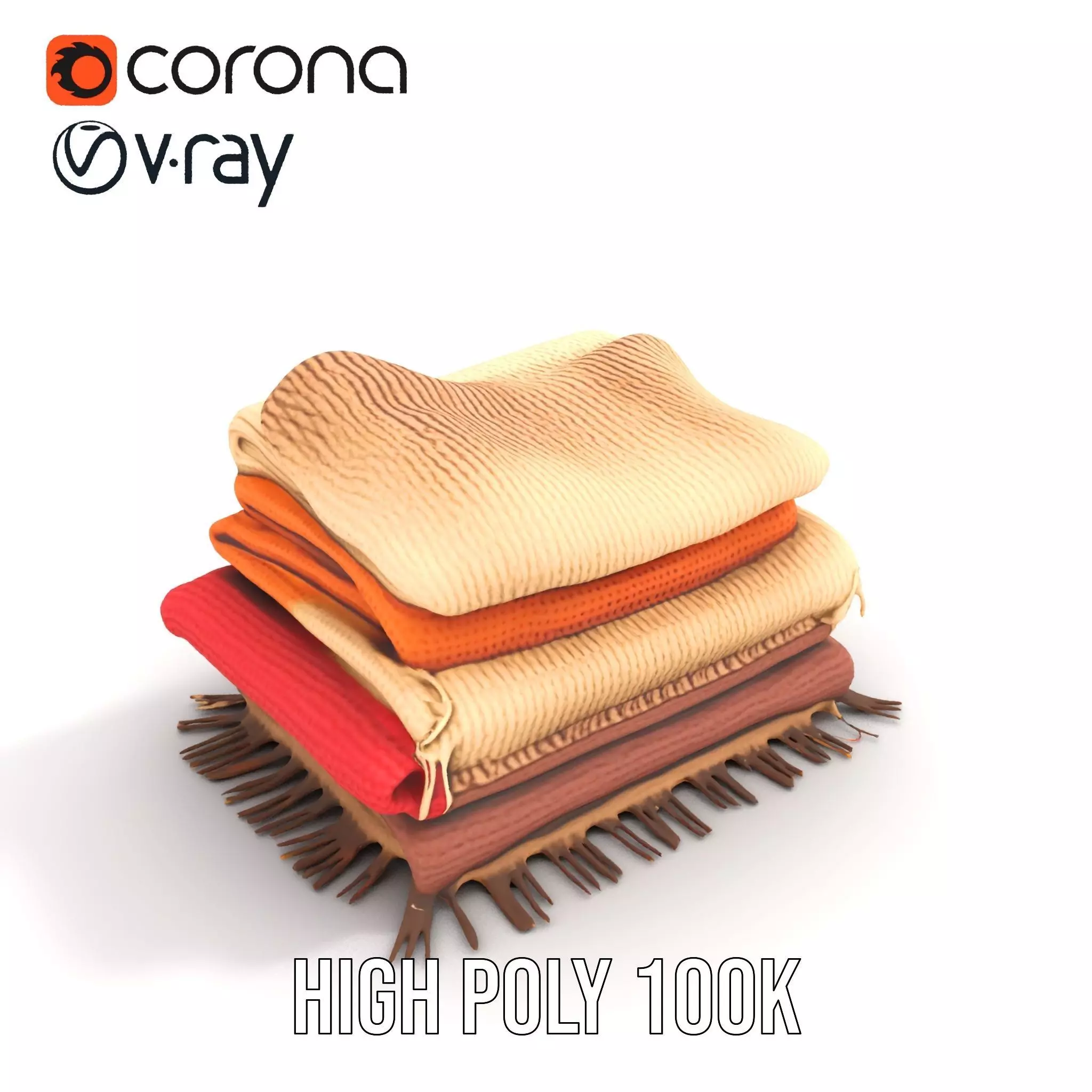 Cozy Woven Blanket model pack Low-poly 3D model_18